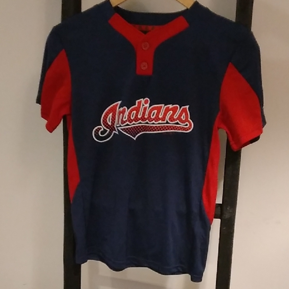 Boy's Majestic Cleveland Indians Baseball Jersey NWOT